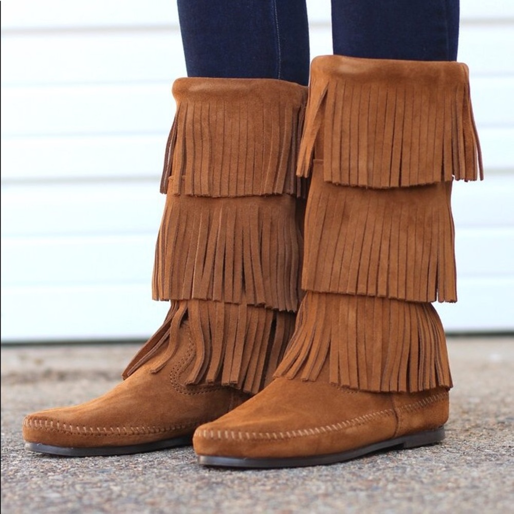 Minnetonka Fringe Boots